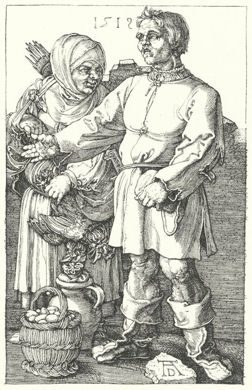 Ürettiklerini satan çiftçiler by Albrecht (after) Durer or Duerer