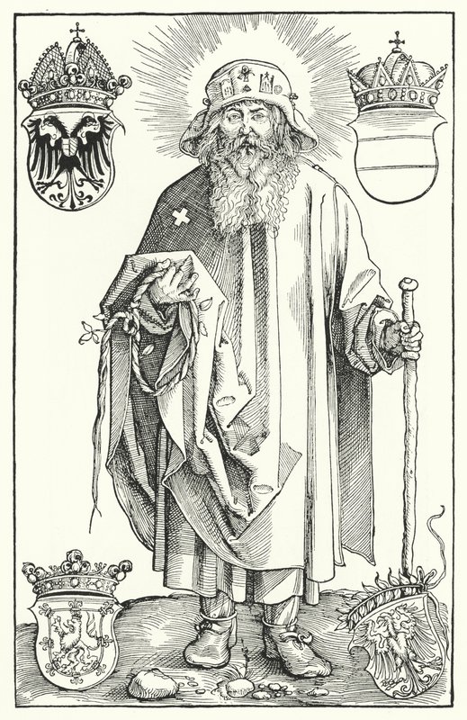 St Coloman (engraving) by Albrecht (after) Durer or Duerer