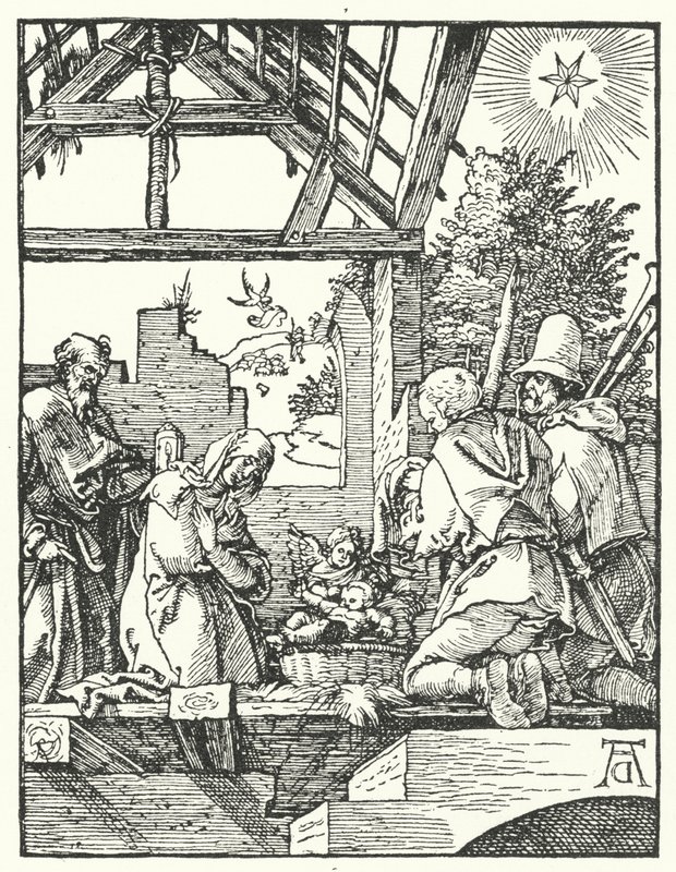 Çobanların Hayranlığı (gravür) by Albrecht (after) Durer or Duerer