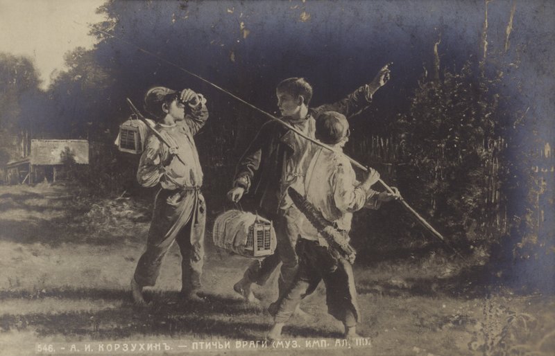 Kuşların Düşmanları, 1887 by Aleksei Ivanovich Korzukhin