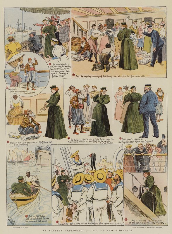 Bir Doğu Karmaşası, İki Çorap Hikayesi (chromolitho) by Alexander Stuart Boyd