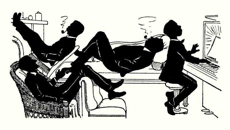 Biz Üç ve Troddles için İllüstrasyon (litografi) by Alexander Carruthers Gould