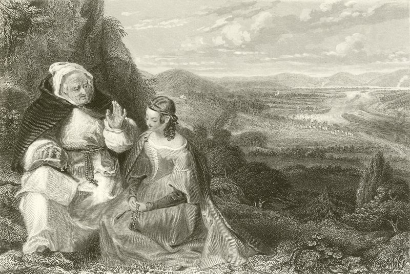 Perth ve Carthusian keşişin güzel hizmetçisi by Alexander Chisholm