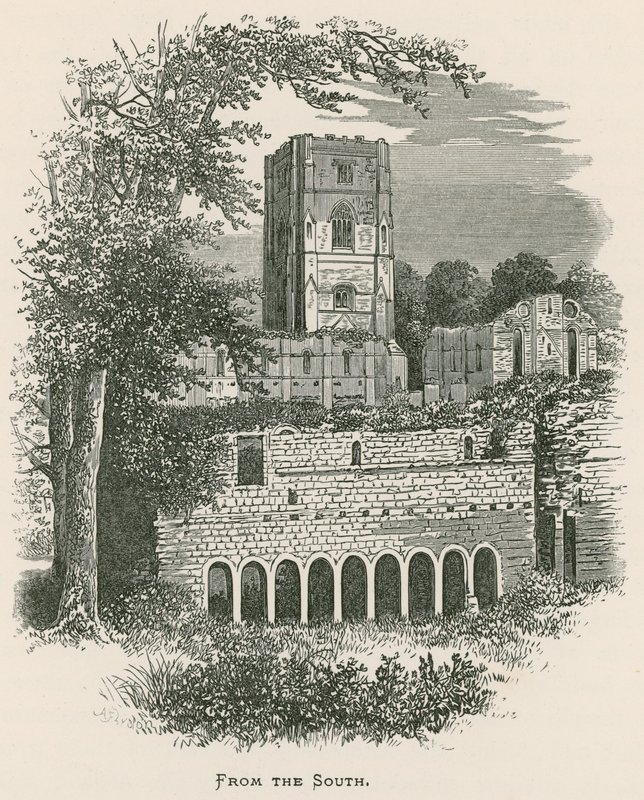 Fountains Manastırı, Güneyden by Alexander Francis Lydon