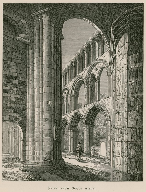 Güney Koridordan Jedburgh Abbey, Nave, by Alexander Francis Lydon