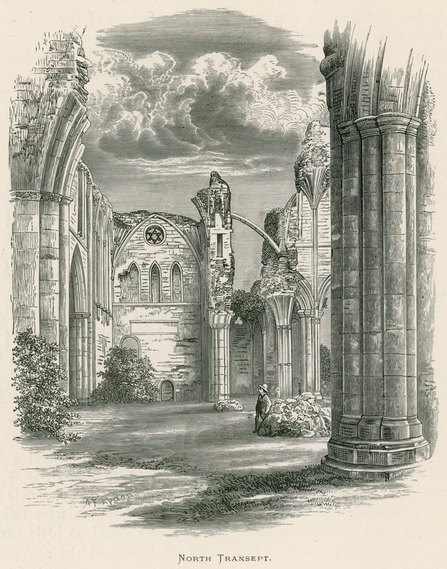 Melrose Abbey, North Transept  by Alexander Francis Lydon