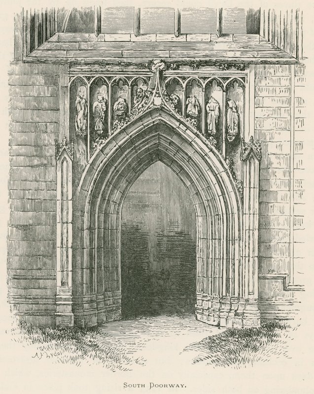 Melrose Abbey, South Doorway  by Alexander Francis Lydon
