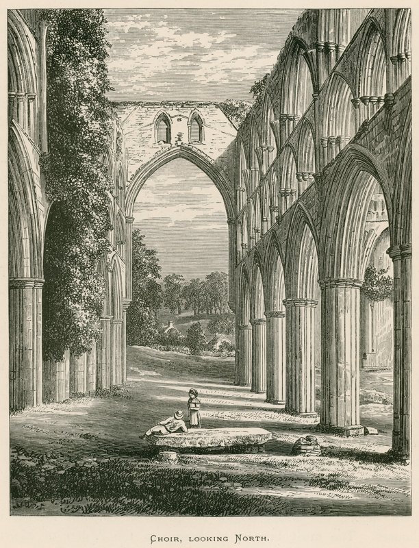 Rievaulx Manastırı, Koro, Kuzeye bakıyor by Alexander Francis Lydon