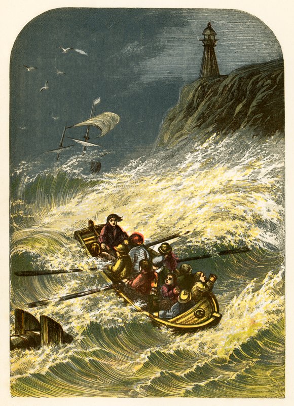 Robinson Crusoe evden ayrıldı ve gemi kazası geçirdi by Alexander Francis Lydon