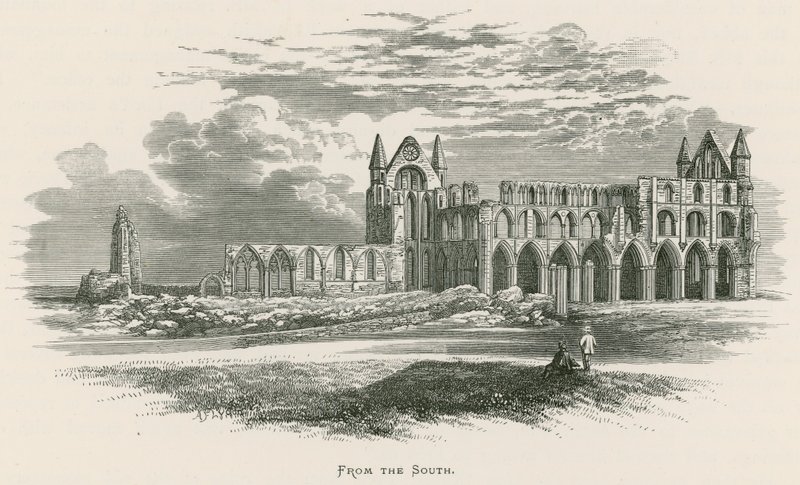 Whitby Manastırı, Güneyden by Alexander Francis Lydon