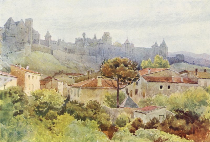Carcassonne, Cite (renkli taş) by Alexander Henry Hallam Murray