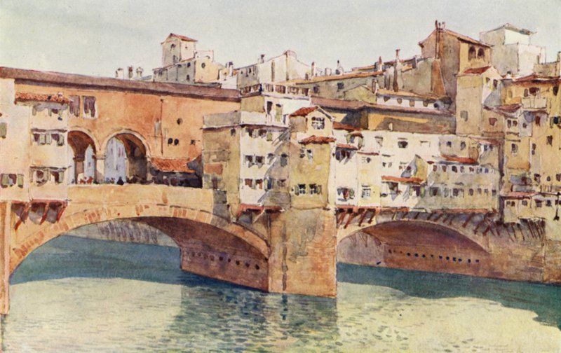 Floransa, Ponte Vecchio (renkli taş) by Alexander Henry Hallam Murray
