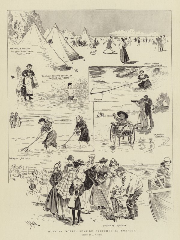 Holiday Notes, Seaside Sketches in Norfolk  by Alexander Stuart Boyd