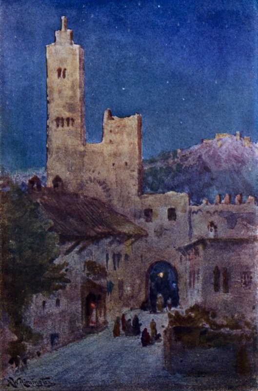 La Mancha Kasabası (renkli taş) by Alexander Wallace Rimington