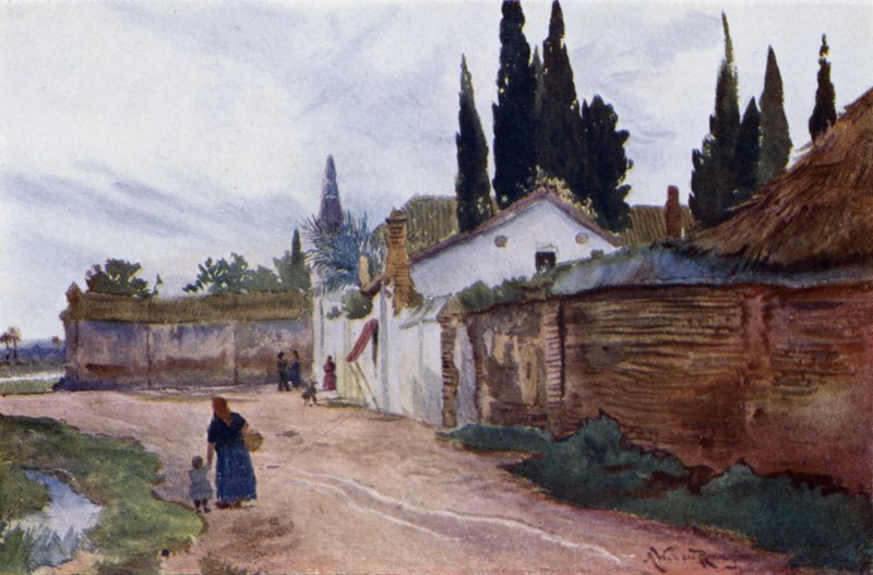 Şehir Surları dışında, Sevilla (renkli taş) by Alexander Wallace Rimington