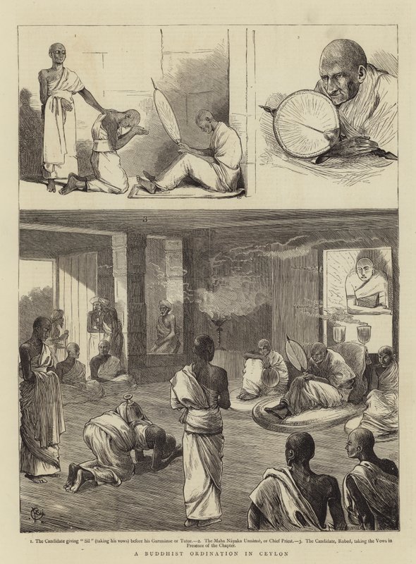 Seylan'da Bir Budist Ordinasyonu by Alfred Chantrey Corbould