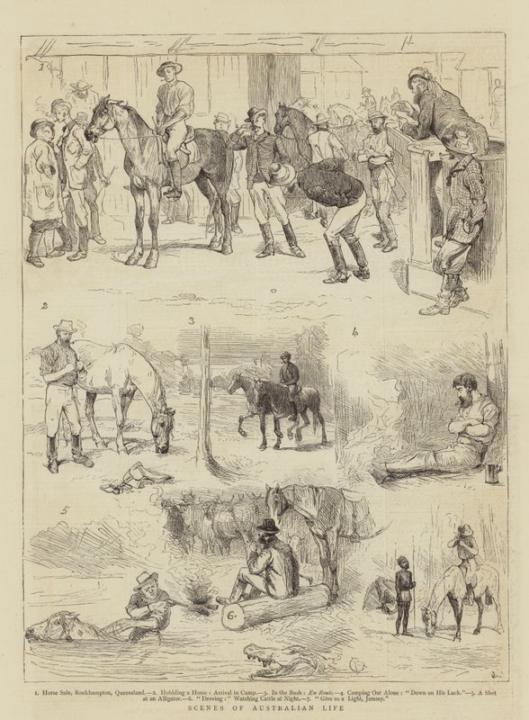 ಆಸ್ಟ್ರೇಲಿಯನ್ ಲೈಫ್ ಟರ್ಕಿಯ ದೃಶ್ಯಗಳು by Alfred Chantrey Corbould