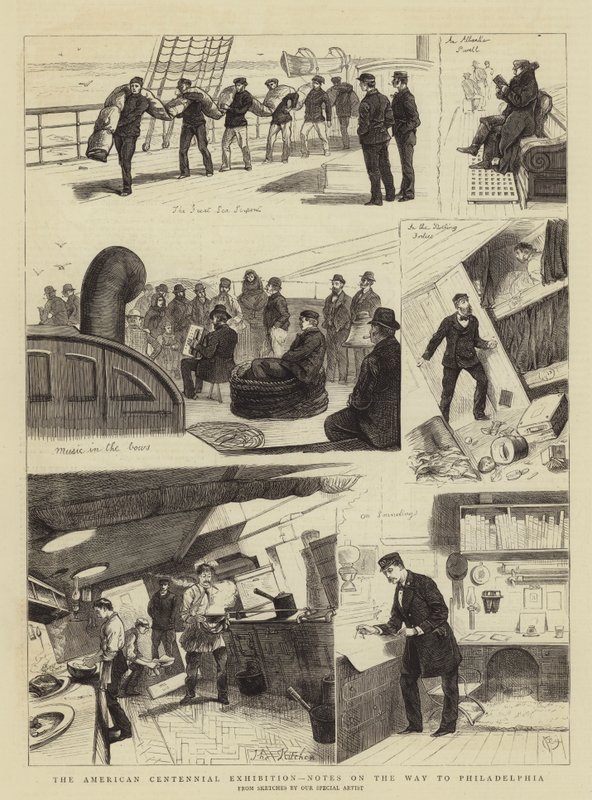 Amerikan Yüzüncü Yıl Sergisi, Philadelphia Yolunda Notlar by Alfred Chantrey Corbould