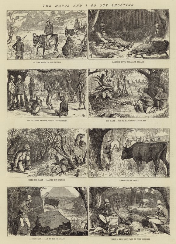 Binbaşı ve ben ateş etmek için dışarı çıkıyoruz by Alfred Chantrey Corbould