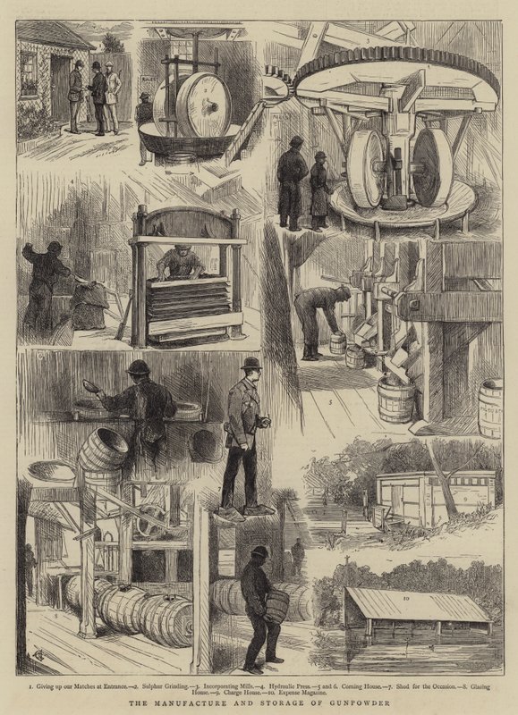 Barut Üretimi ve Depolanması by Alfred Chantrey Corbould