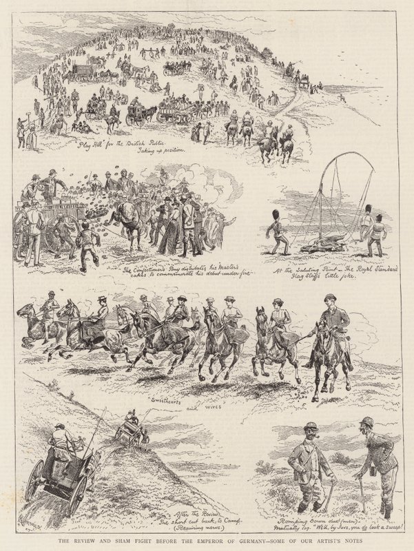 Ressamımızın Notlarından Bazıları Almanya İmparatoru Önünde İnceleme ve Şam Dövüşü by Alfred Chantrey Corbould