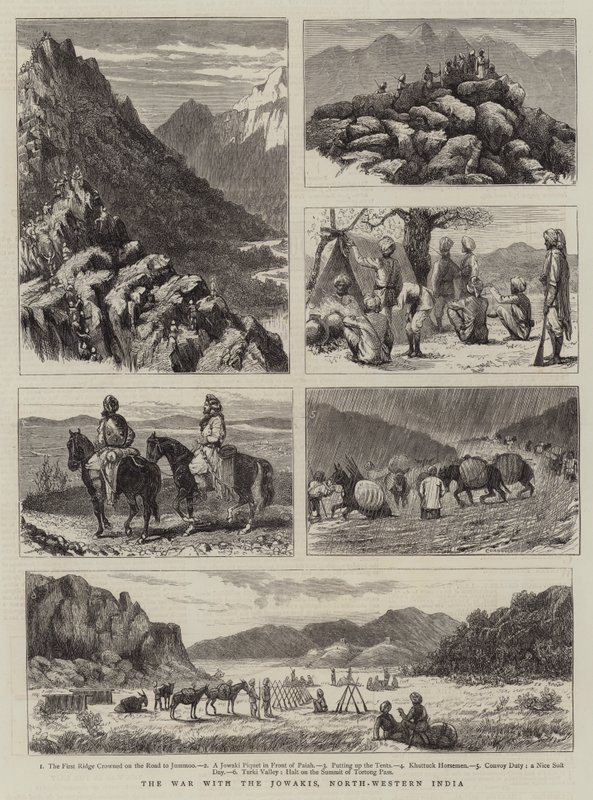 Jowakilerle Savaş, Kuzey-Batı Hindistan by Alfred Chantrey Corbould