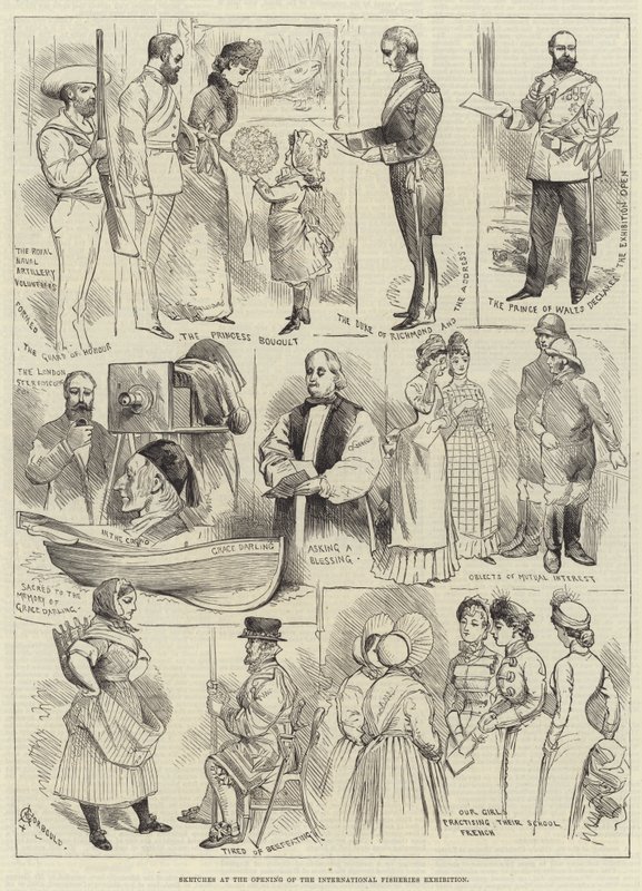 Uluslararası Balıkçılık Sergisi Açılışında Skeçler by Alfred Courbould