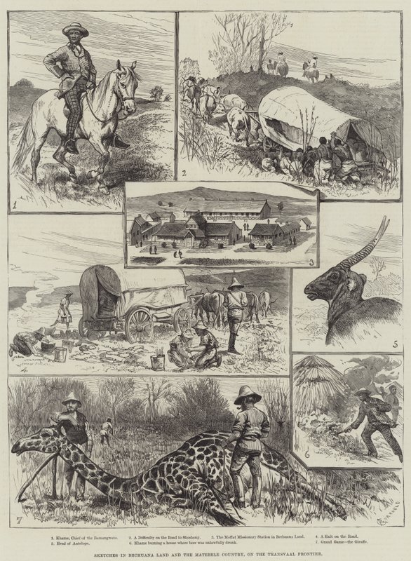 Transvaal Sınırındaki Bechuana Ülkesi ve Matebele Ülkesinde Eskizler by Alfred Courbould