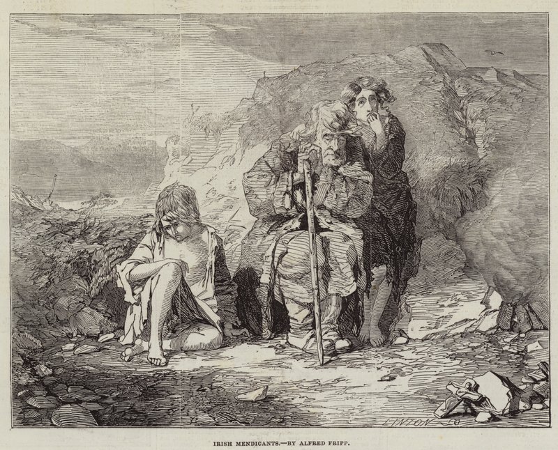 İrlandalı Mendicants by Alfred Downing Fripp