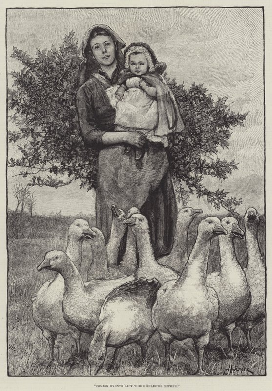 Yaklaşan Etkinlikler Gölgelerini Daha Önce Düşürüyor by Alfred Edward Emslie