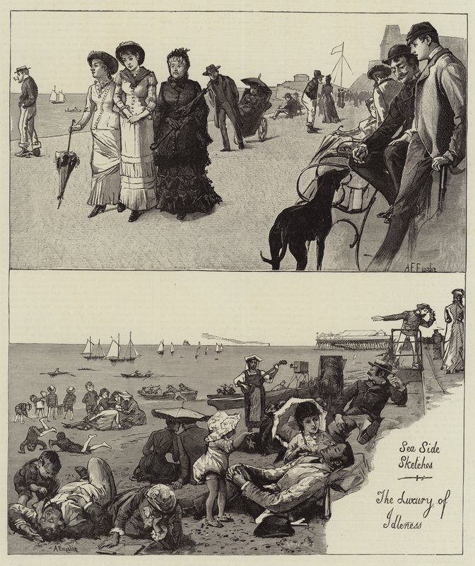 Deniz Kenarı Eskizleri, Aylaklığın Lüksü by Alfred Edward Emslie