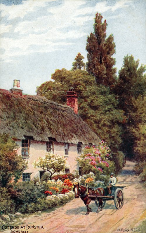 Cottage at Dunster, Somerset  by Alfred Robert Quinton
