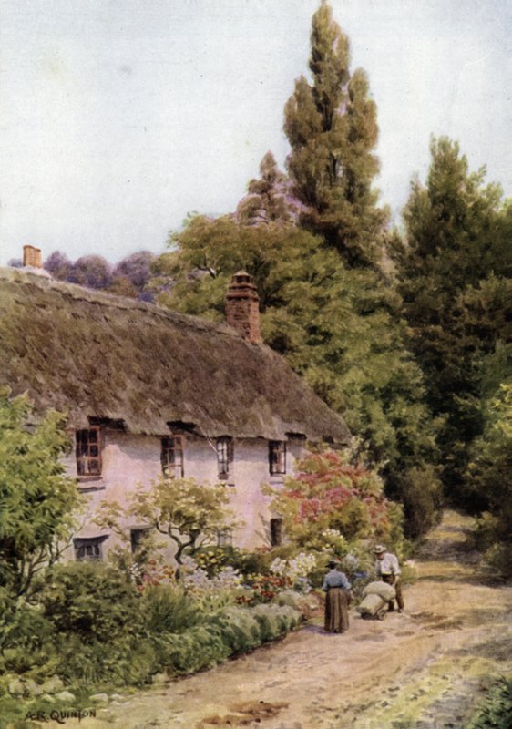 Cottages at Dunster, Somerset  by Alfred Robert Quinton