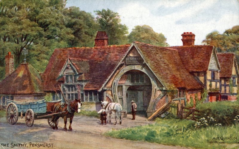 The smithy, Penshurst, Kent  by Alfred Robert Quinton
