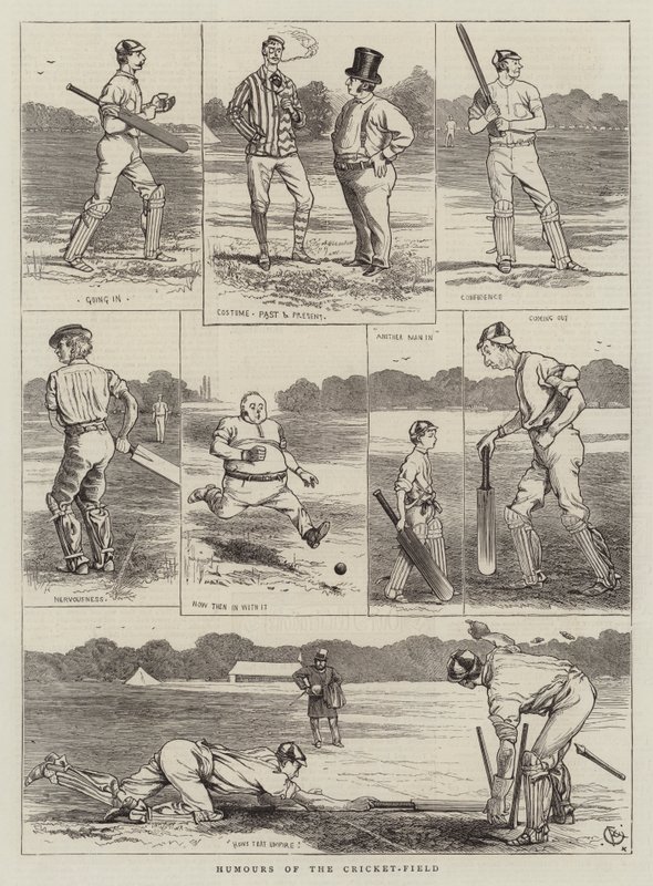 Kriket Sahasının Mizahları by Alfred Chantrey Corbould
