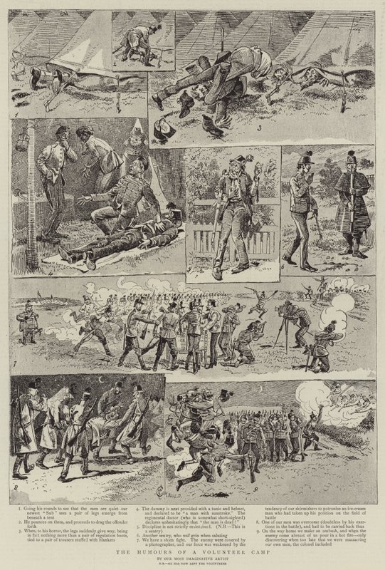 Gönüllü Kampın Mizahları by Alfred Chantrey Corbould