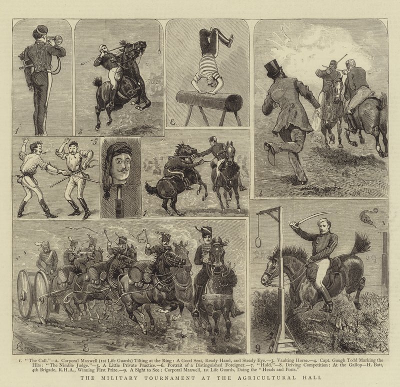 Ziraat Salonunda Askeri Turnuva by Alfred Chantrey Corbould