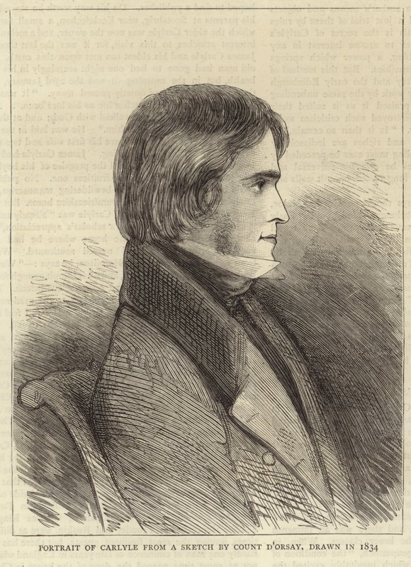 Thomas Carlyle'ın Portresi by Alfred Comte d