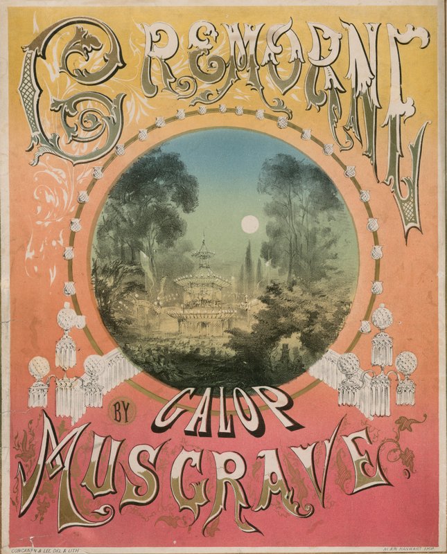 Frank Musgrave, müzik notası Cremorne Galop by Alfred Concanen