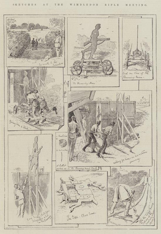 Wimbledon Tüfek Toplantısında Skeçler by Alfred Courbould