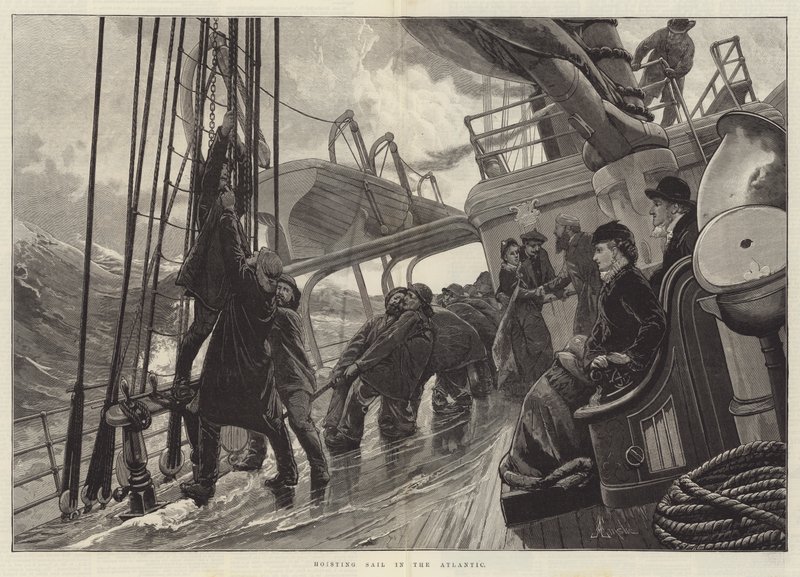 Atlantik'te Kaldırma Yelkeni by Alfred Edward Emslie