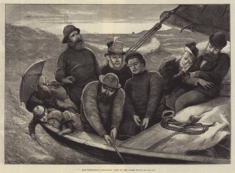 Whitsuntide Tatilleri, Okyanus Dalgasında Yaşam by Alfred Edward Emslie