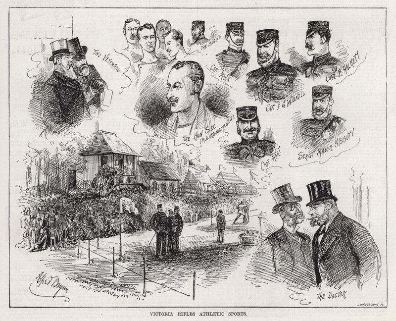 Victoria Rifles Atletik Sporlar (gravür) by Alfred Gish Bryan