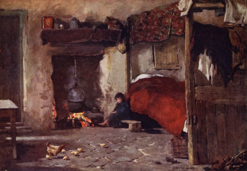 Bir Kulübe İçi, Achill Adası by Alfred Heaton Cooper