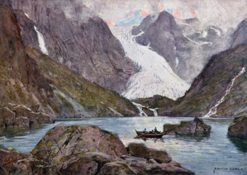 Bondhus Glacier, Hardanger Fjord  by Alfred Heaton Cooper