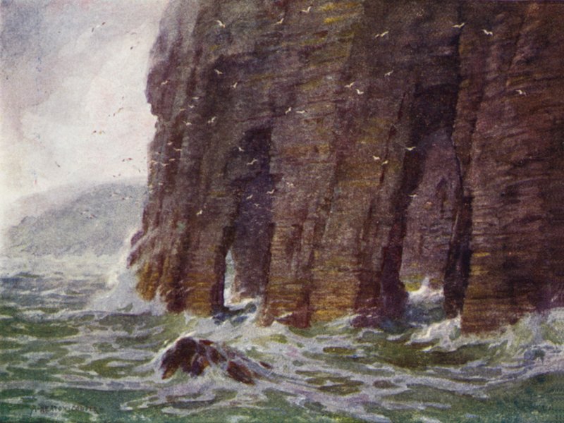 Katedral Kayalıkları, Achill Adası by Alfred Heaton Cooper
