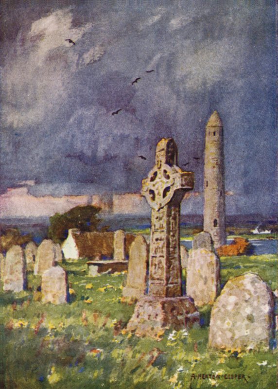 Clonmacnoise, İlçe Roscommon by Alfred Heaton Cooper