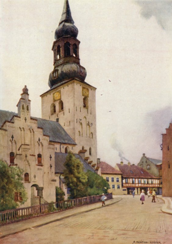 Danimarka: Aalborg Katedrali, Kuzey Jutland (renkli taş) by Alfred Heaton Cooper