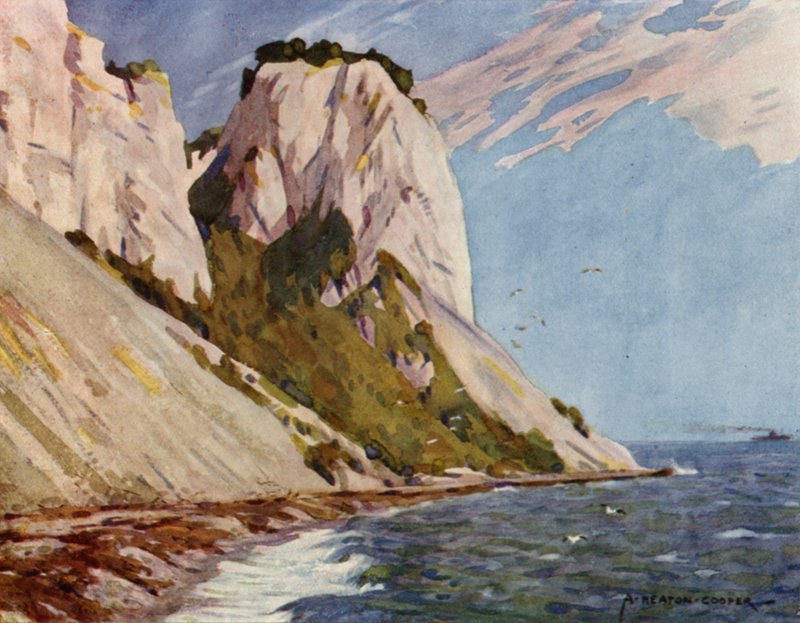 Danimarka: Moen Adası, Moens Klint (renkli taş) by Alfred Heaton Cooper