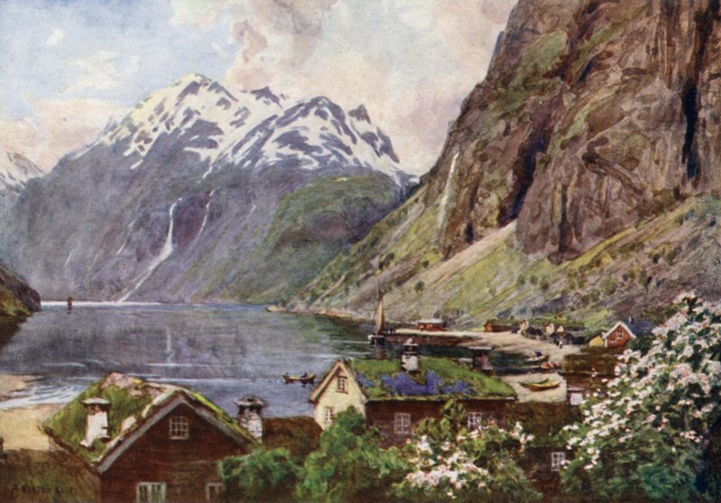 Geiranger Fjord  by Alfred Heaton Cooper